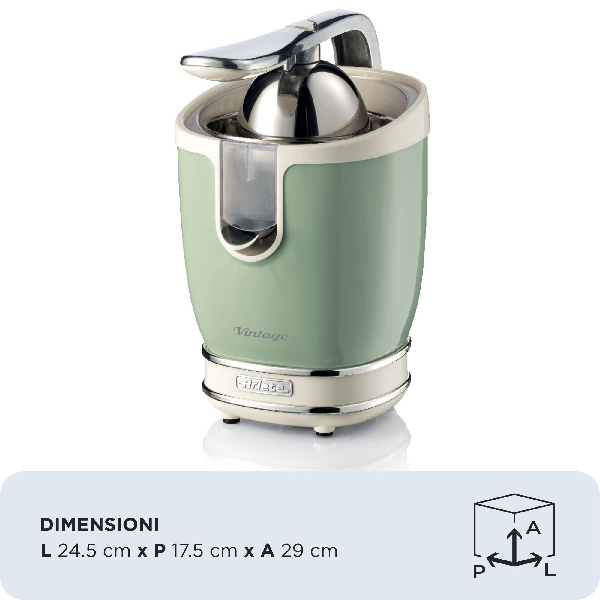 Ariete Vintage 0413 - Zitruspresse - 85 W - grün, Ansicht 3