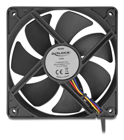 Delock Gehäuselüfter - axial - 120 mm - Schwarz, Ansicht 4