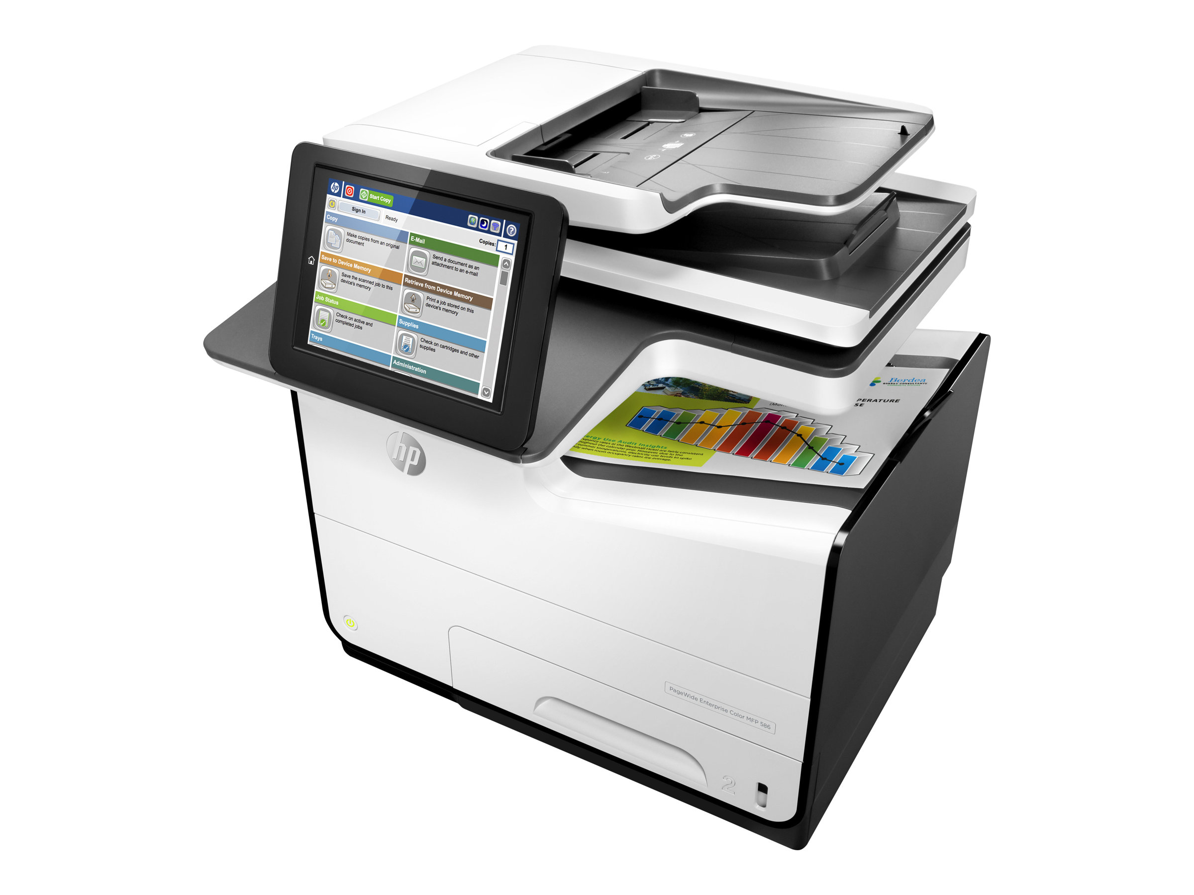 HP PageWide Enterprise Color MFP 586dn - Multifunktionsdrucker - Farbe - seitenbreite Palette - A4 (210 x 297 mm), Legal (216 x 356 mm) (Original) - A4/Legal (Medien)