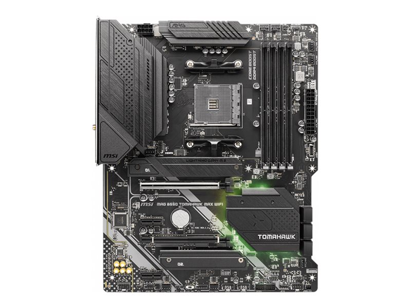 MSI MAG B550 TOMAHAWK MAX WIFI - Motherboard - ATX - Socket AM4 - AMD B550 Chipsatz - USB 3.2 Gen 1 USB 3.2 Gen 2 USB-C 3.2 Gen2 USB-C 3.2 Gen 1 - 2.5 Gigabit LAN Wi-Fi 6 Bluetooth - Onboard-Grafik (CPU erforderlich)