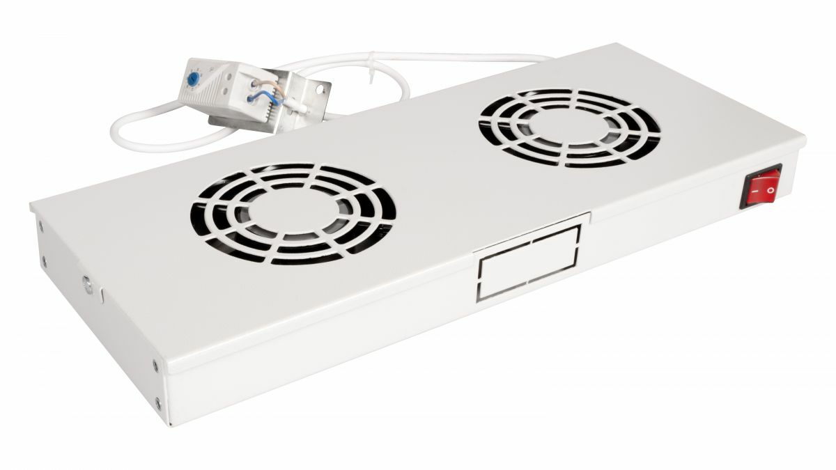 Equip Lüftermodul 19 für Serverschränke 2xLüfter RAL7035 - Zubehör Stromversorgung - 0,12 m, Ansicht 3
