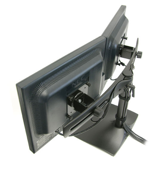 Ergotron DS100 - Aufstellung - horizontal - für 2 LCD-Displays - Aluminium, Stahl - Schwarz, Ansicht 2