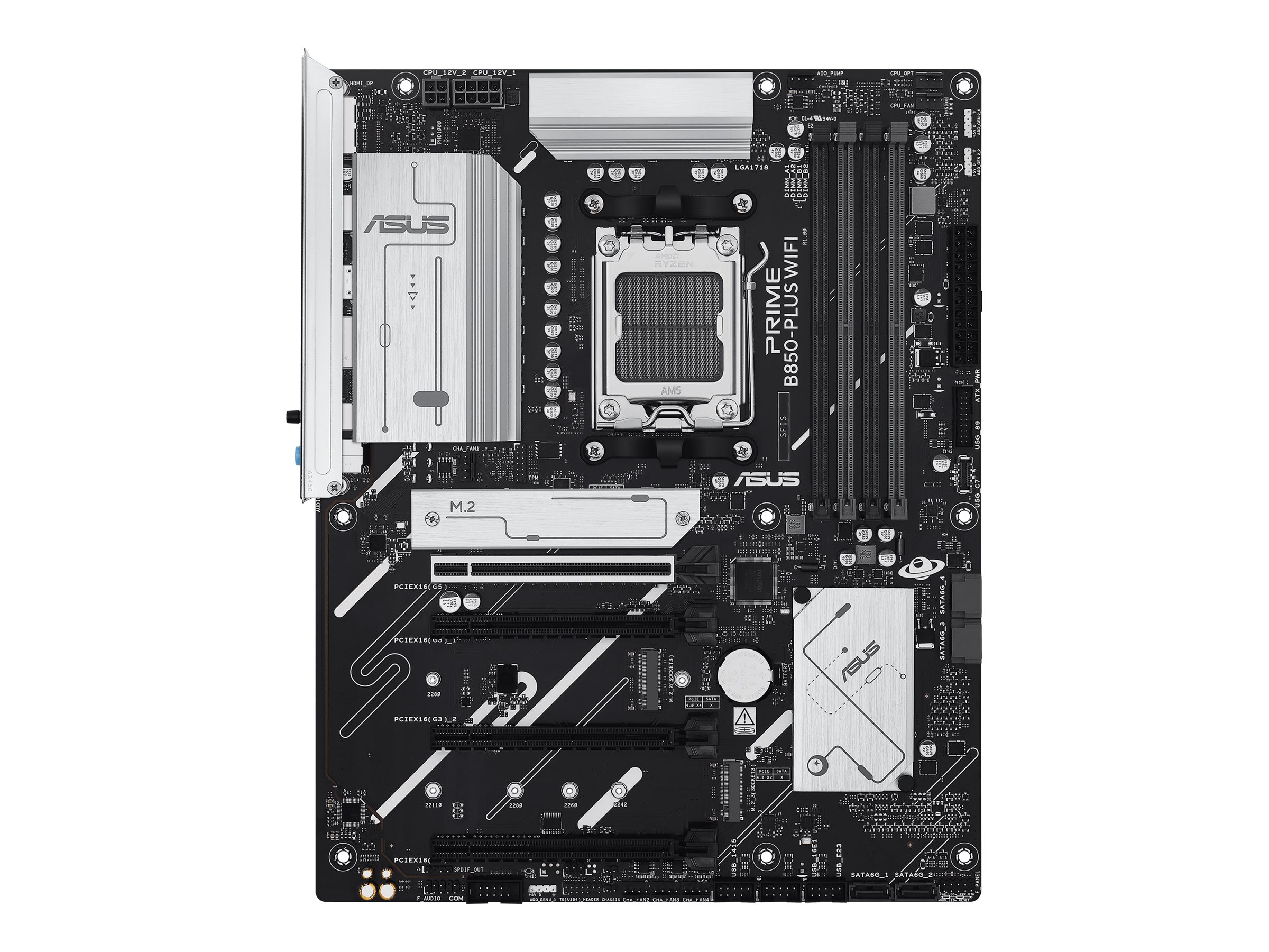 ASUS PRIME B850-PLUS WIFI - Motherboard - ATX - Socket AM5 - AMD B850 Chipsatz - USB-C 3.2 Gen2, USB 3.2 Gen 2, USB 3.2 Gen 1, USB-C 3.2 Gen 1 - 2.5 Gigabit LAN, Wi-Fi 6E, Bluetooth - Onboard-Grafik (CPU erforderlich)