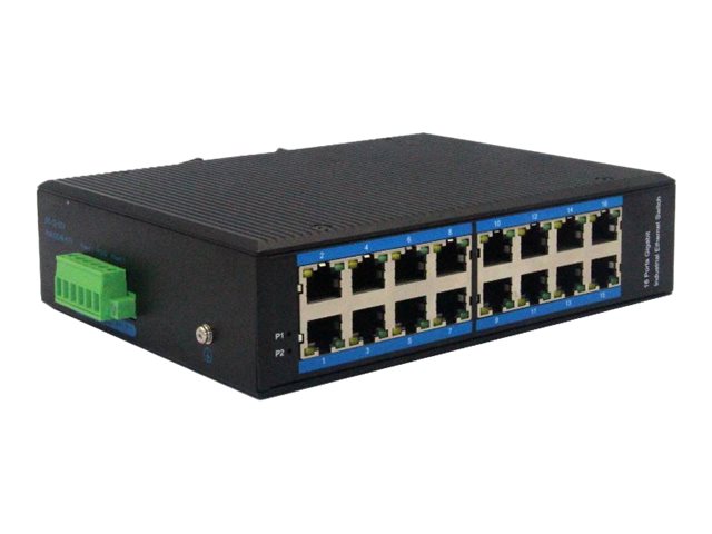 DIGITUS 16 Port Gigabit Ethernet Netzwerk Switch, Industrial, Unmanaged