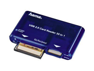 Hama USB 2.0 30 in 1 CardReaderWriter - Kartenleser - 35-in-1 (CF I, CF II, MS, MS PRO, Microdrive, MMC, SD, MS Duo...), Ansicht 2
