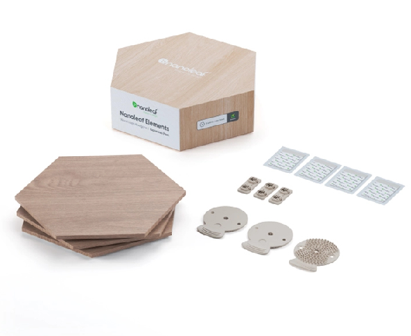 Nanoleaf Elements Wood Look Hex Exp Pk 3 - Holz - AC, Ansicht 2