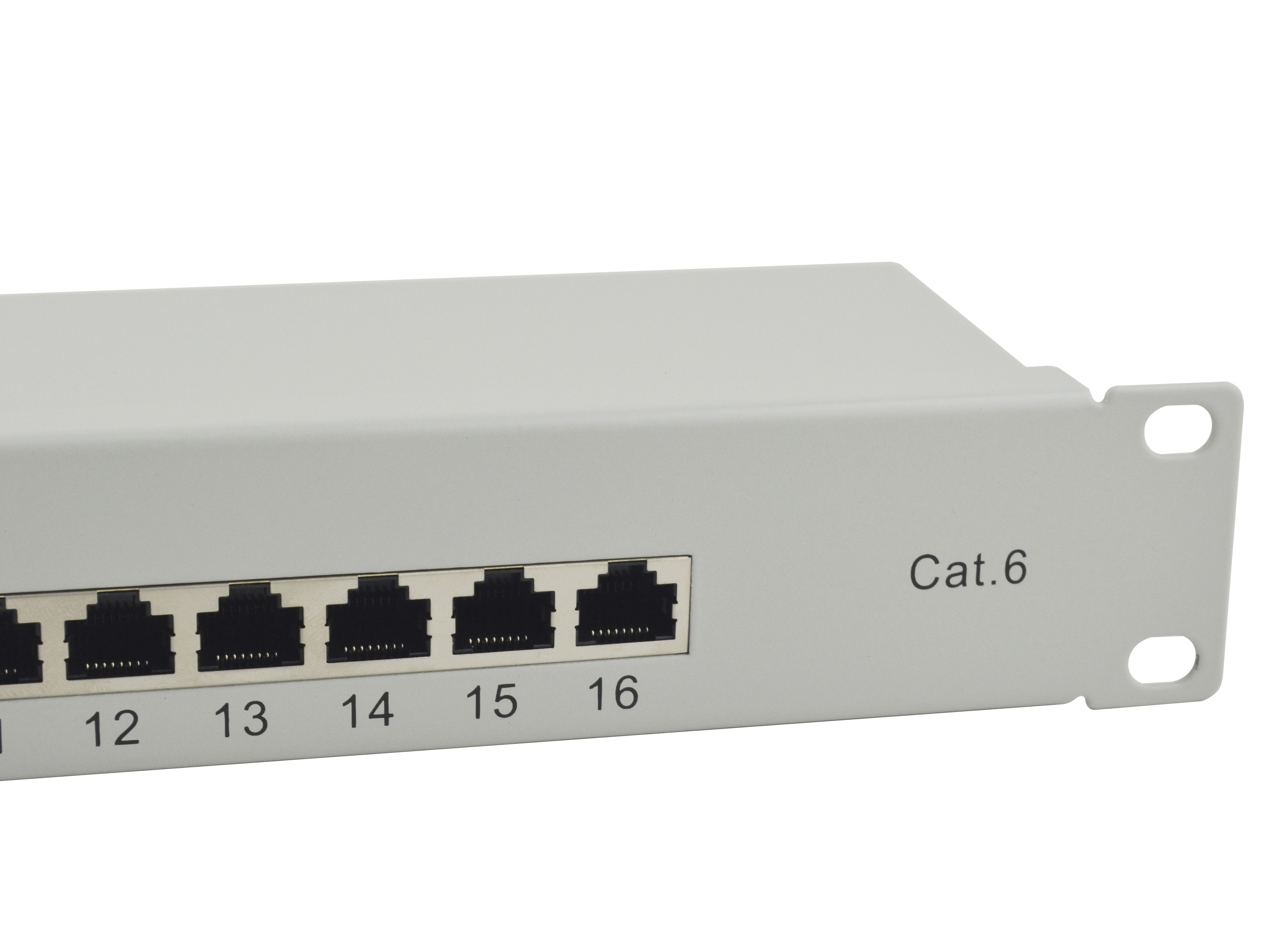 Equip 16-Port Cat.6 Ungeschirmtes Patch Panel - Hellgrau - 10/100/1000Base-T(X) - Gigabit Ethernet - 1000 Mbit/s - RJ-45, Ansicht 4