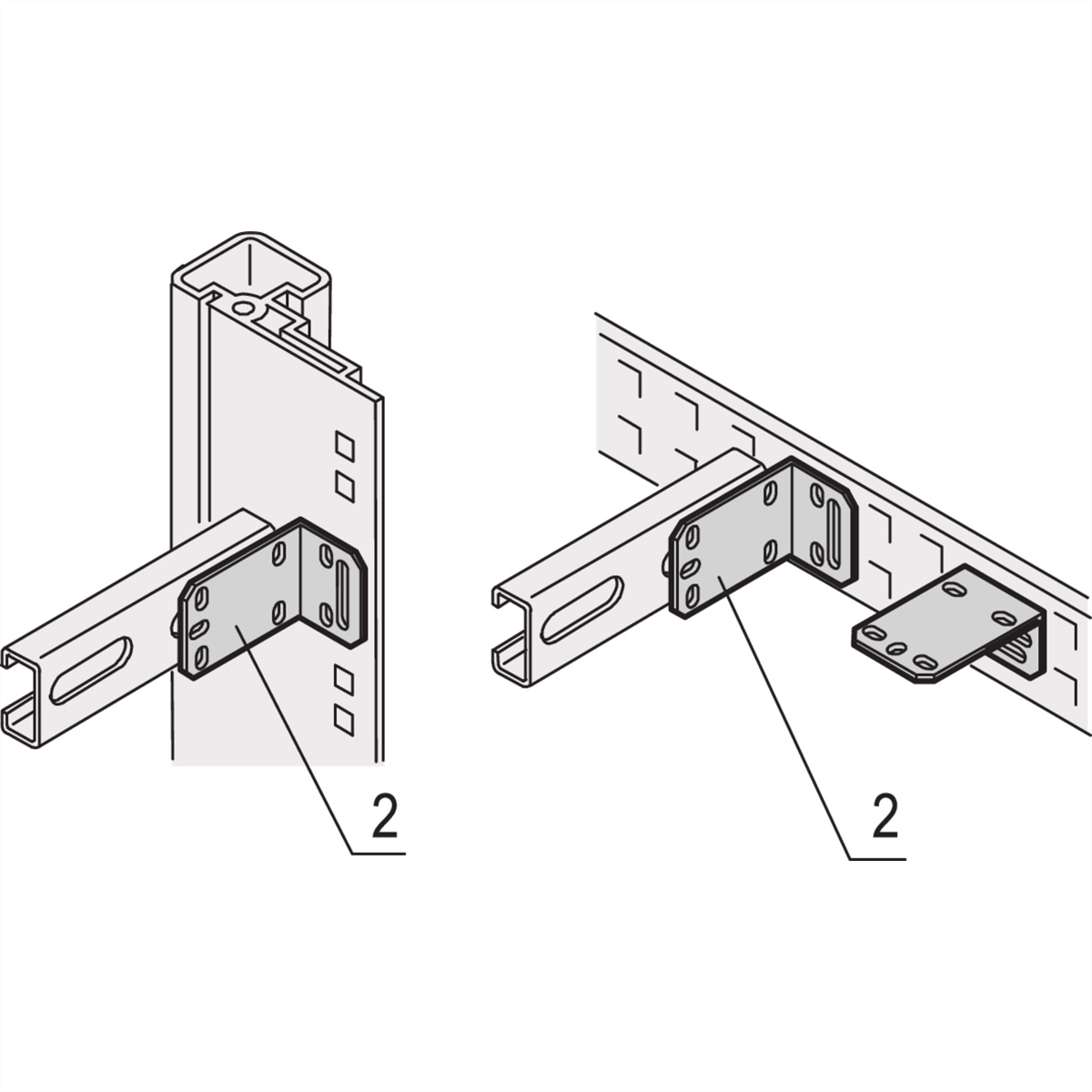 SCHROFF Rack Bracket (Packung mit 4), Ansicht 2