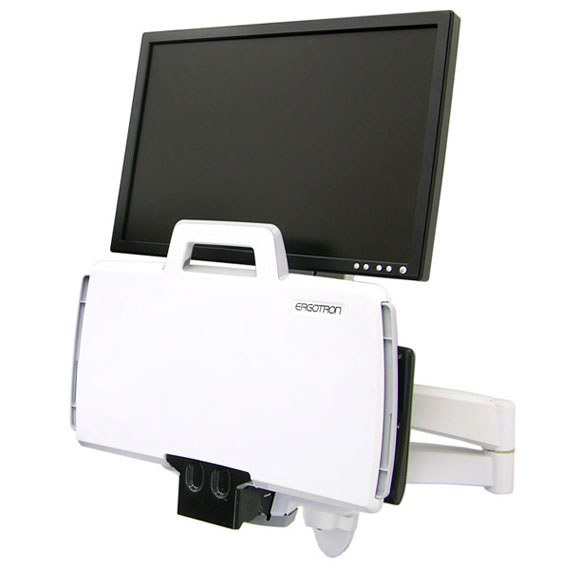 Ergotron 200 Series - Befestigungskit (Gelenkarm, Barcode-Scanner-Halter, Tastaturablage mit linker/rechter Mausablage), Ansicht 4