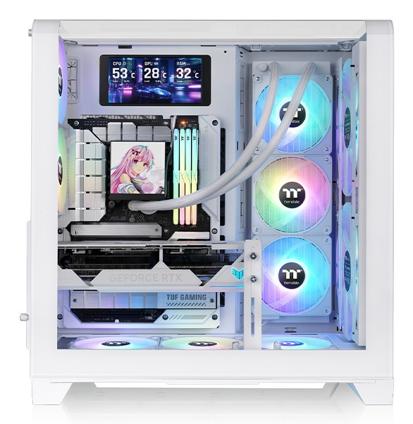 Thermaltake Midi View 390 Air Snow White - Midi/Minitower - ATX, Ansicht 2