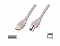 DIGITUS USB-A  USB-B Anschlusskabel, 1,8m