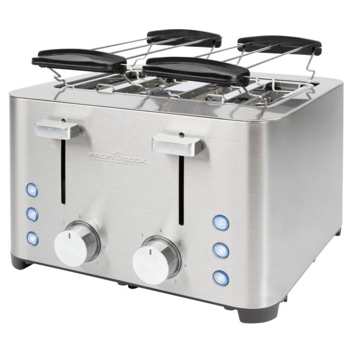 Clatronic 4-Scheiben-Toaster PC-TA 1252 edelstahl Edelstahlgehäuse 2, Ansicht 3