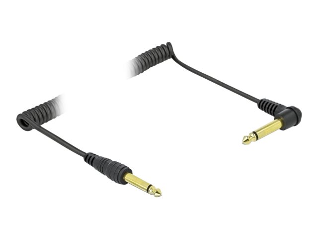 Delock Audiokabel - Mono-Stecker männlich gewinkelt zu Mono-Stecker männlich gerade