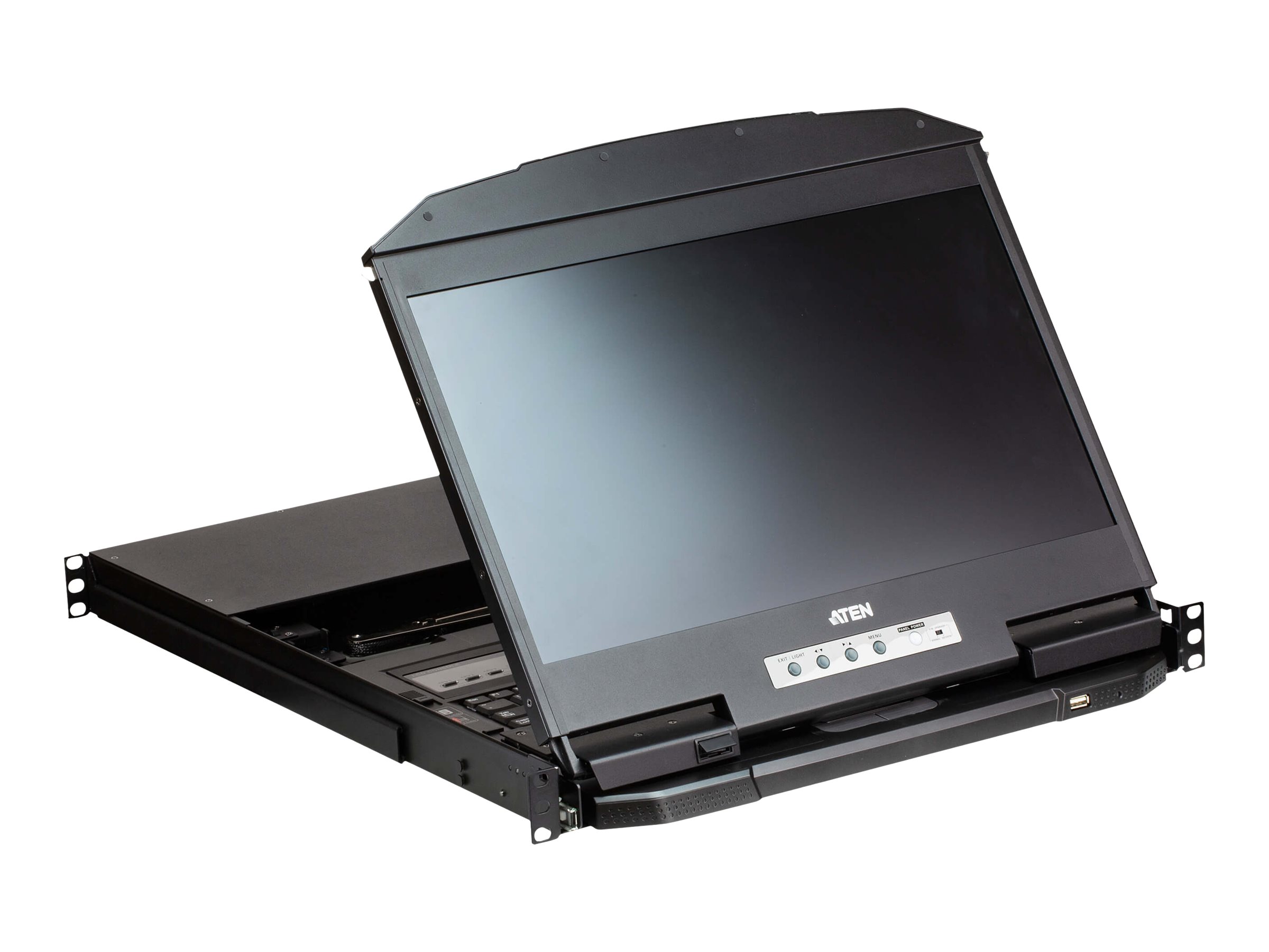 ATEN CL3884NW - KVM-Konsole mit KVM-Switch - 4 Anschlüsse - USB - 47 cm (18.5)