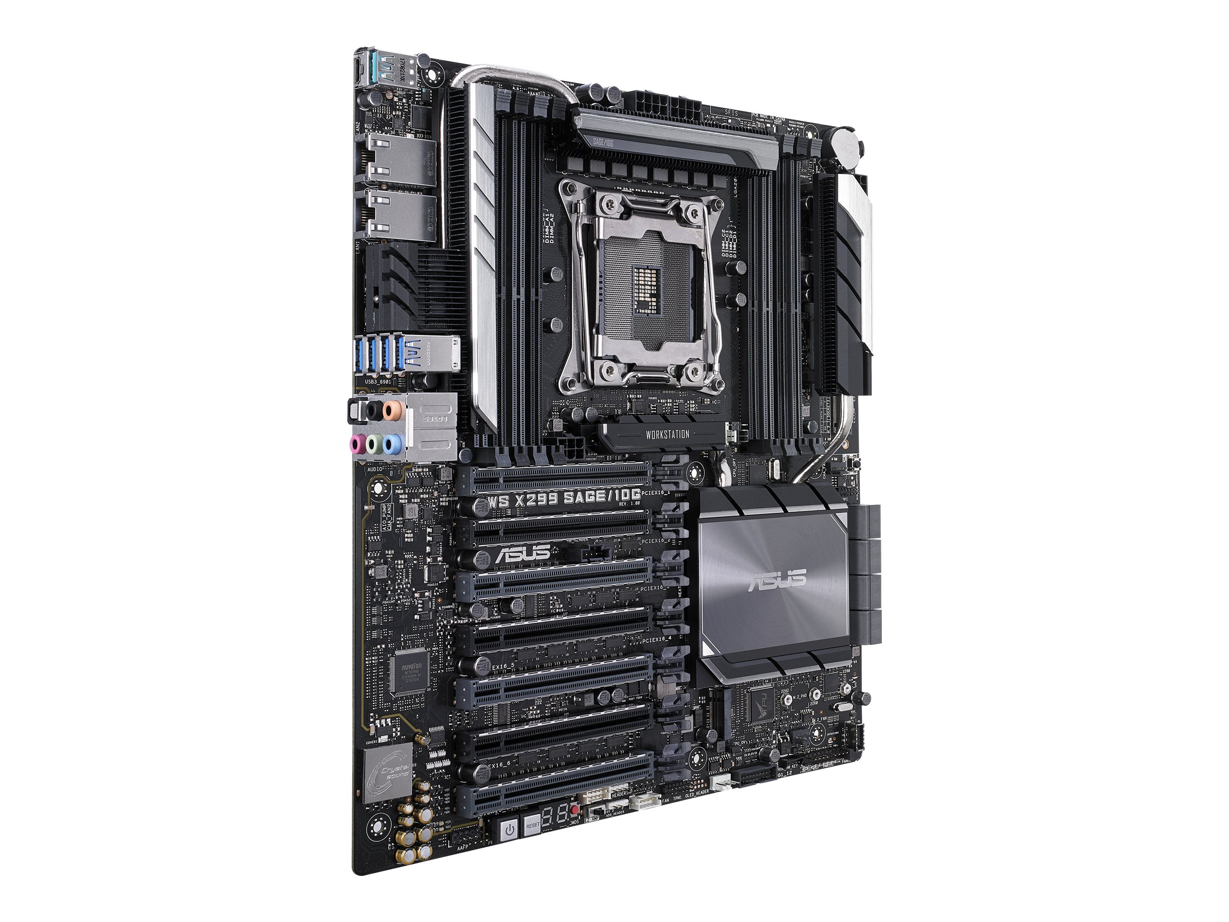 ASUS WS X299 SAGE10G - Motherboard - SSI CEB - LGA2066 Socket - X299 Chipsatz - USB 3.1 Gen 1 USB-C Gen2 USB 3.1 Gen 2 - 2 x 10 Gigabit LAN - HD Audio (8-Kanal)