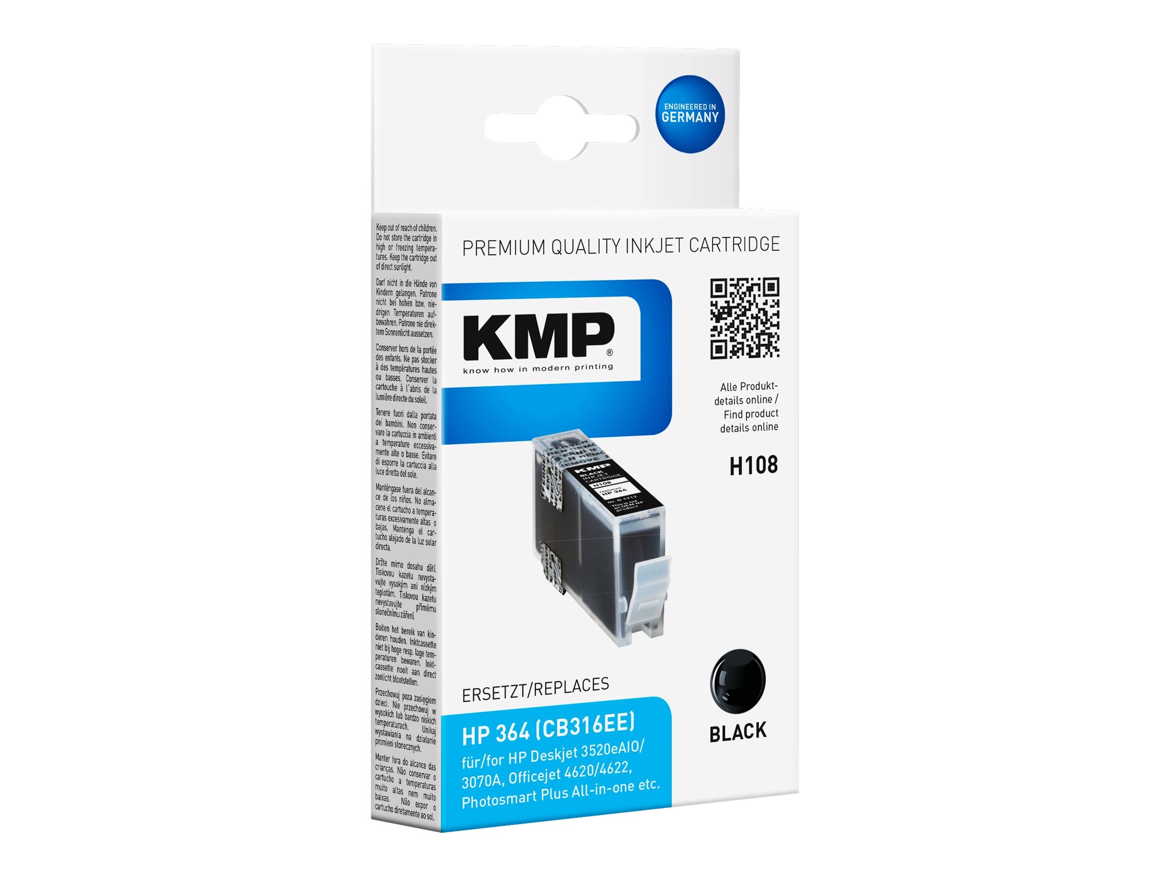 KMP H108 - 15 ml - Schwarz - kompatibel