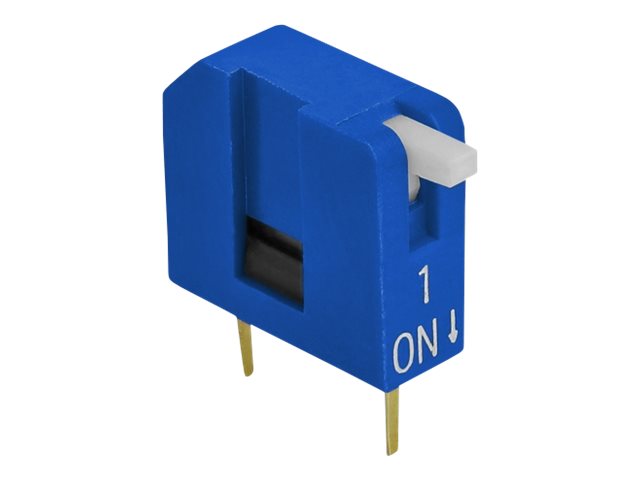 Delock DIP flip switch piano 1-digit 2.54 mm pitch THT vertical - DIP-Schalter - Blau (Packung mit 2)
