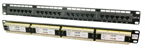 LogiLink Patch Panel - CAT 6 - UTP - RJ-45 X 24 - Schwarz, RAL 9005 - 48.3 cm (19), Ansicht 2