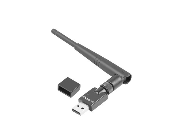 Lanberg NC-0150-WE - Kabellos - USB - WLAN - 2400 Mbit/s - Schwarz, Ansicht 3
