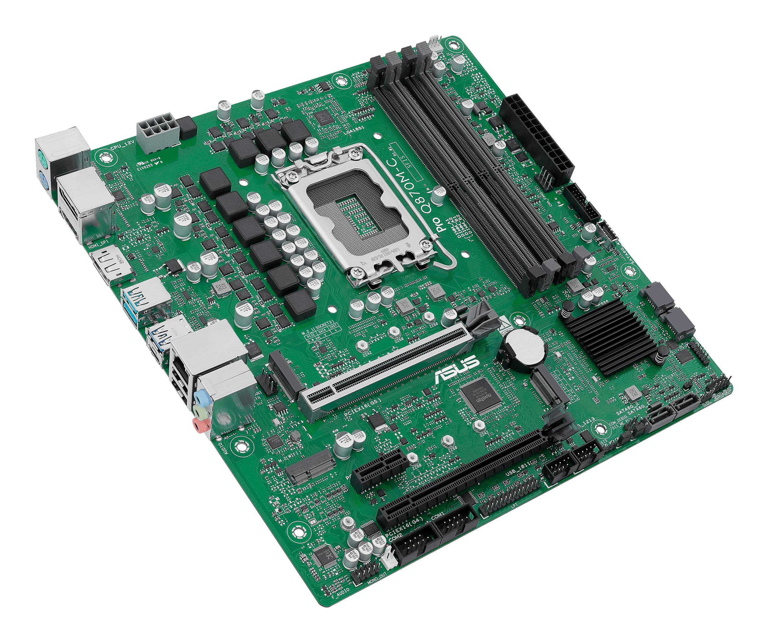 ASUS Pro Q870M-C-CSM - Motherboard - micro ATX - LGA1851-Sockel - Q870 Chipsatz - Gigabit LAN, Ansicht 2