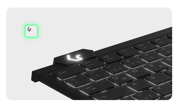 KeySonic KSK-5210ELU - Kabelgebunden - USB - Membran Key Switch - LED - Schwarz - TL: Deutsch, QWERTZ, Ansicht 3
