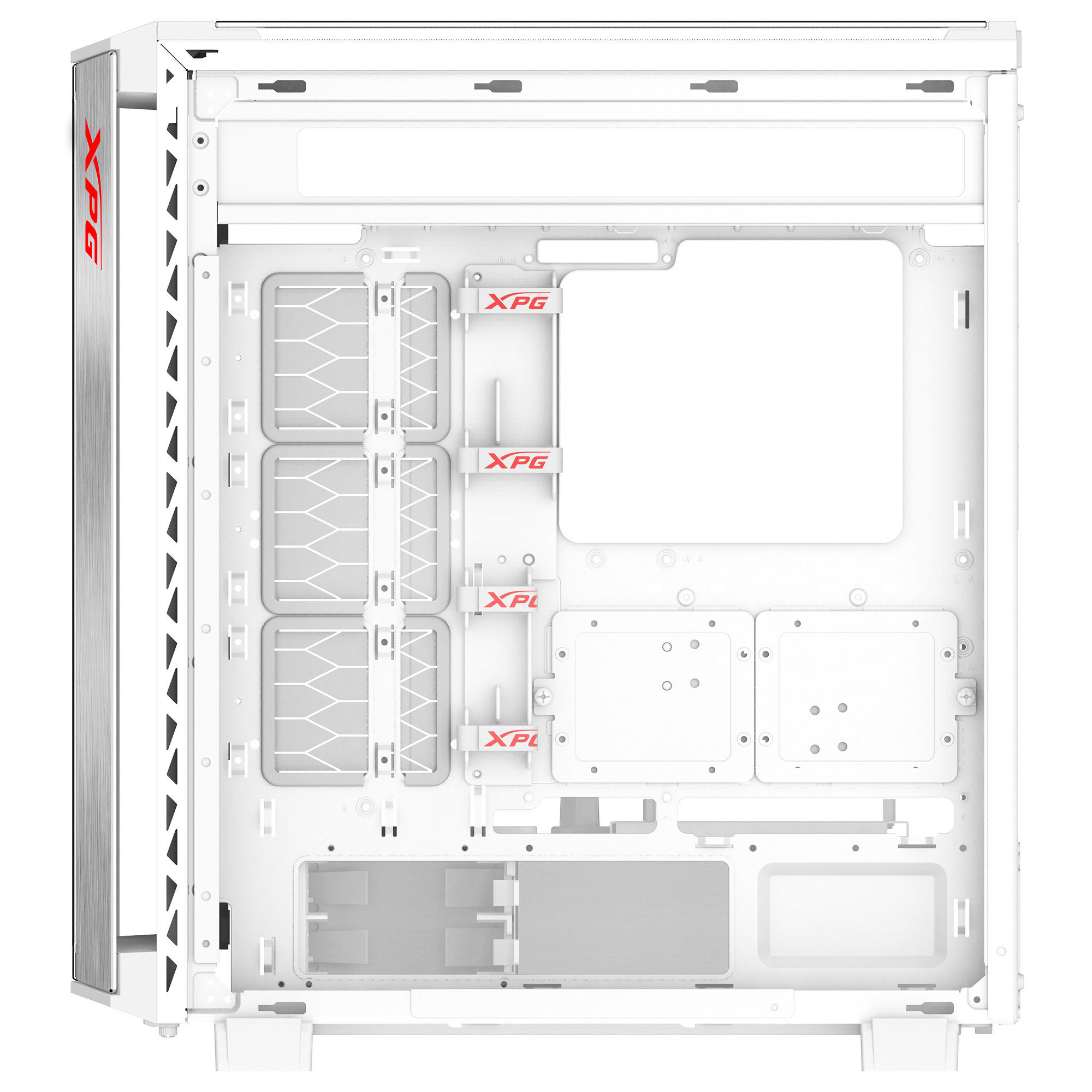 XPG Geh BATTLECRUISER II E-ATX Midi Tower weiß retail - Midi/Minitower - ATX, Ansicht 4