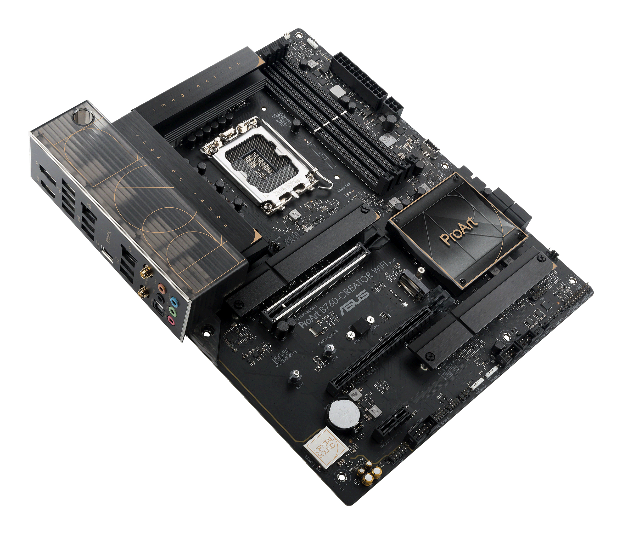ASUS PROART B760-CREATOR WIFI - Motherboard - ATX - LGA1700-Sockel - B760 Chipsatz - 2.5 Gigabit LAN, Wi-Fi 6, Bluetooth, Ansicht 2