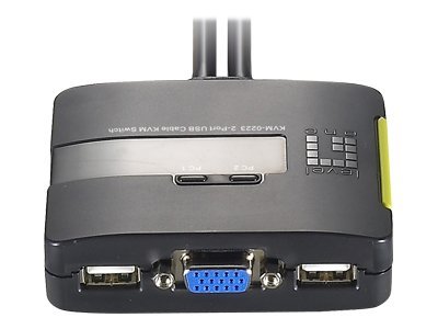 LevelOne KVM Switch 2x USB KVM-0223 mit Audio (KVM-0223)