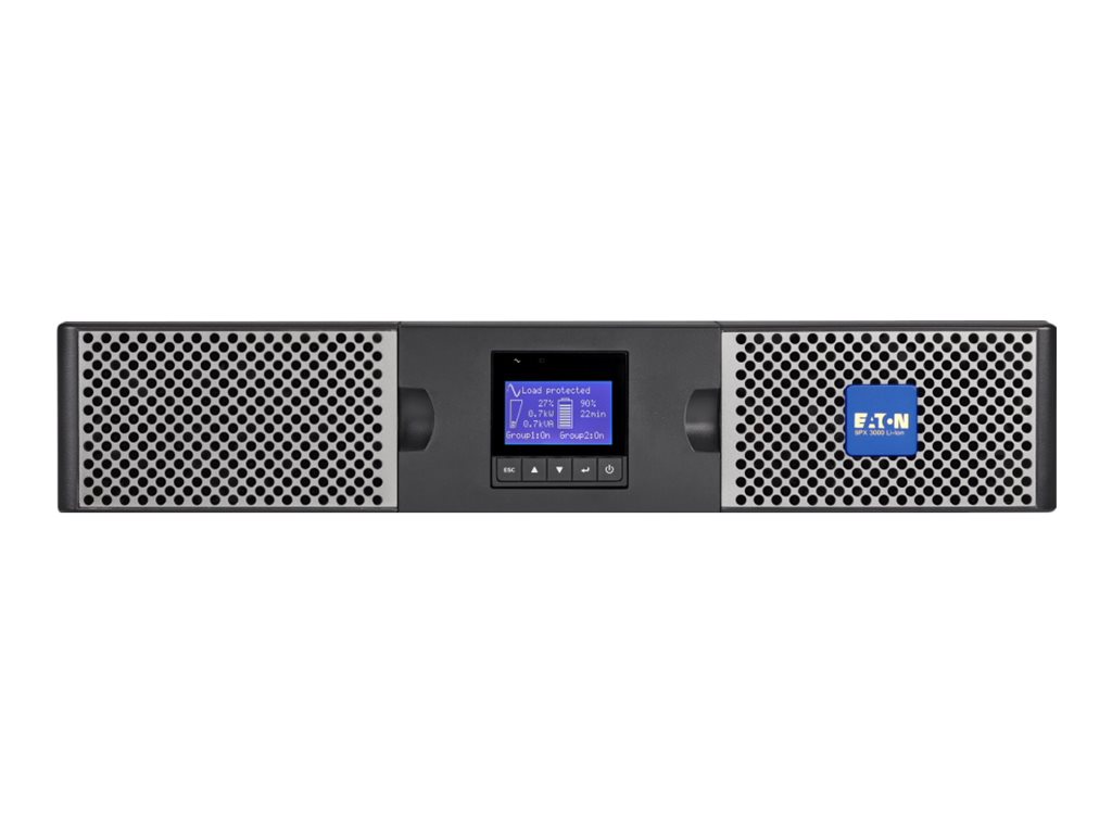 Eaton 9PX 3000i RT2U - USV (in Rack montierbar/extern) - Wechselstrom 200/208/220/230/240 V - 3000 Watt - 3000 VA - 1-phasig - RS-232, USB - Ausgangsanschlüsse: 10 - PFC - 2U - 48.3 cm (19")
