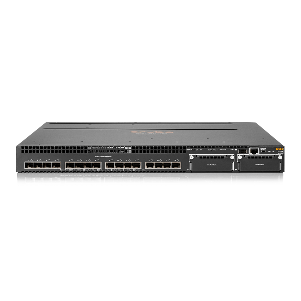 HPE Aruba Networking Aruba 3810M 16SFP+ 2-slot, Managed, L3, Vollduplex, Rack-Einbau, 1U