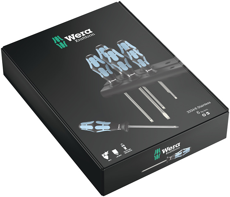 Wera 3334/6 Screwdriver set - Schwarz/Blau - Schwarz, Ansicht 2