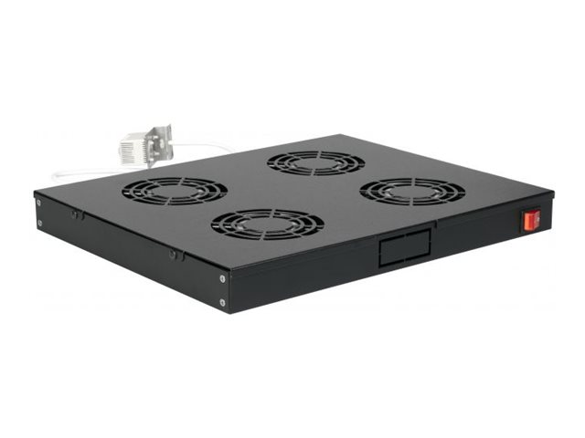 Equip Rack-Lüftereinsatz - mit 4 Lüfter - Wechselstrom 240 V - Schwarz, RAL 9005 - 1U - 48.3 cm (19")