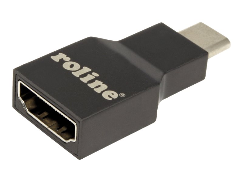 Roline - Videoadapter - USB-C männlich zu HDMI weiblich - Schwarz - 4K Unterstützung