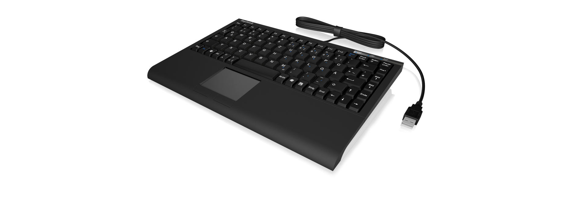 KeySonic ACK-540 U+ - Tastatur - USB - mattschwarz - TL: Deutsch, QWERTZ, Ansicht 4