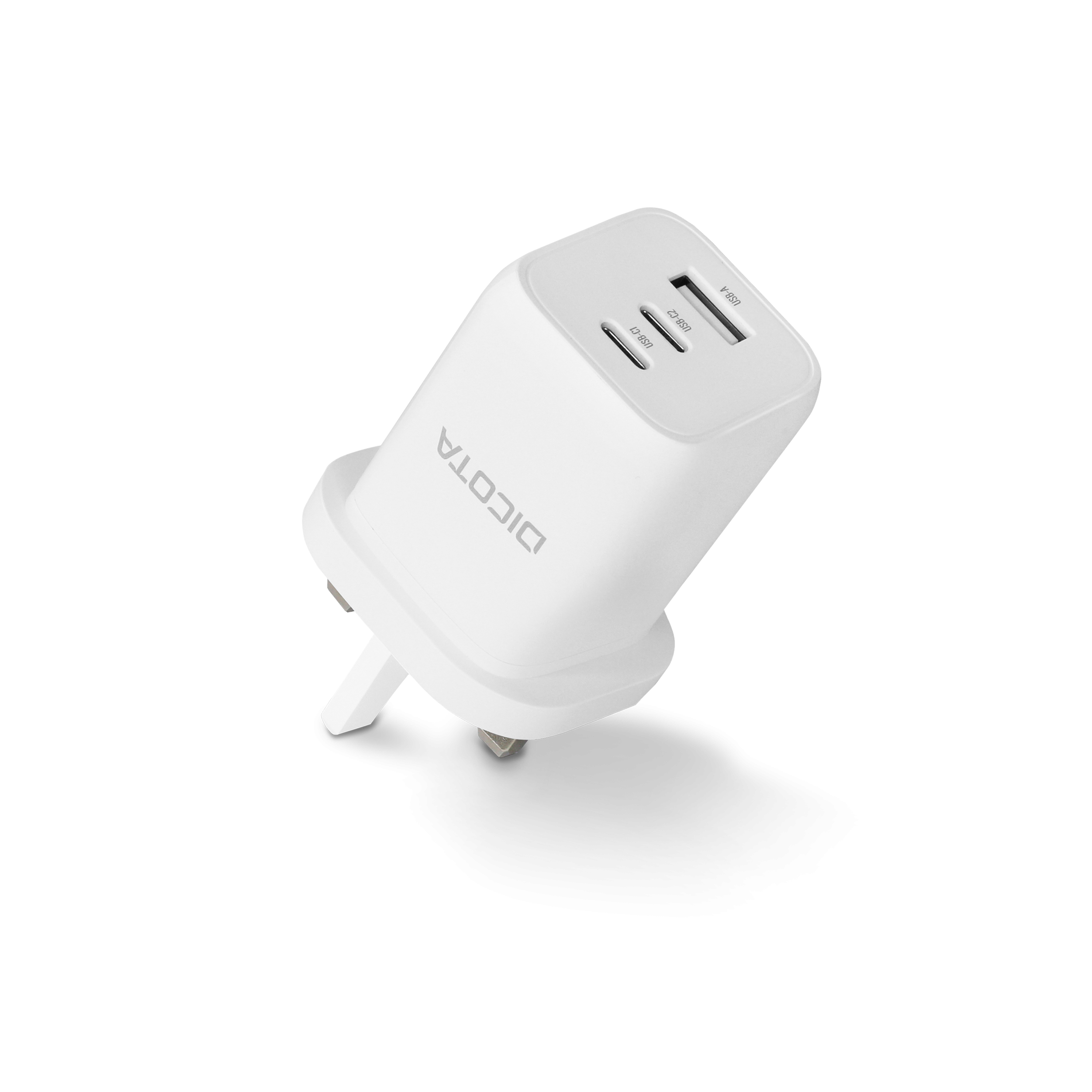 Dicota Compact 3-Port GaN Wall Charger 65W UK white, Ansicht 3