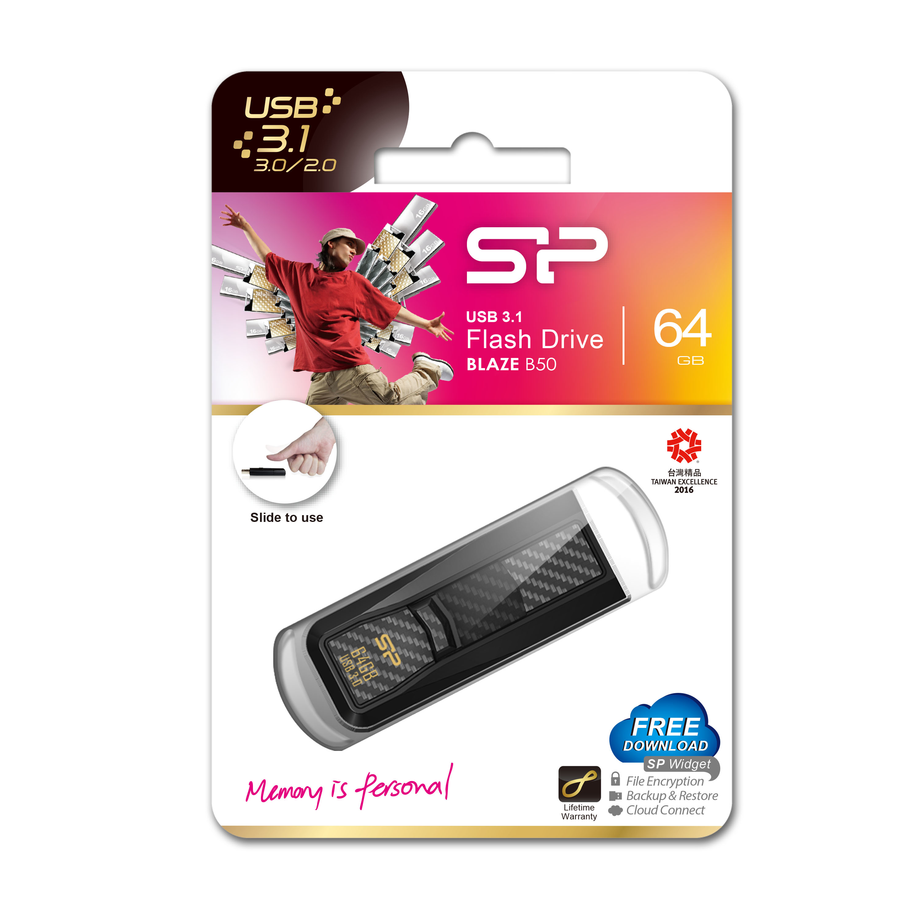 Silicon Power Blaze B50 - USB-Flash-Laufwerk, Ansicht 2