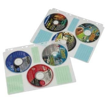 Hama CD-ROM Index Sleeves - CD-Umschläge - Kapazität: 6 CD - Transparent White (Packung mit 10), Ansicht 4