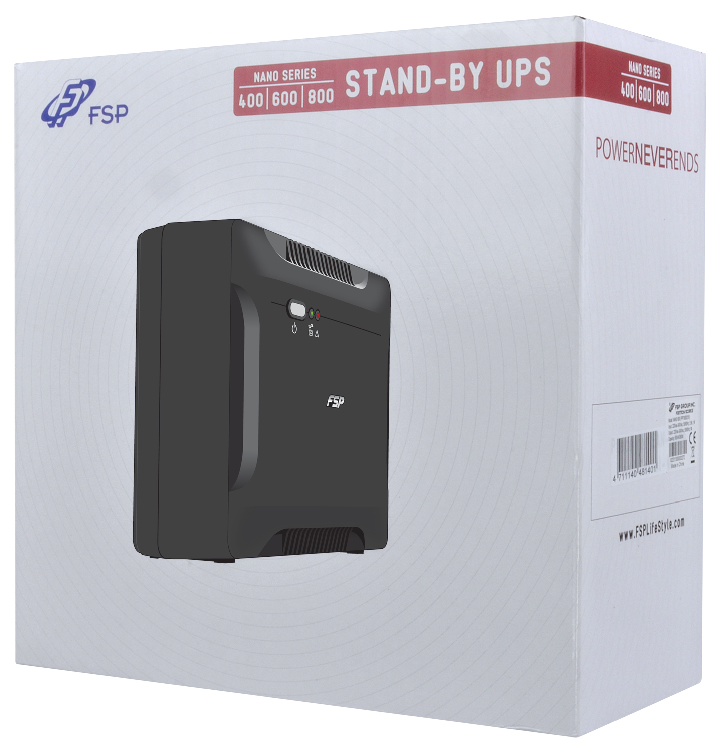 FSP Nano 600 - USV - Wechselstrom 110/120/220/230/240 V, Ansicht 3