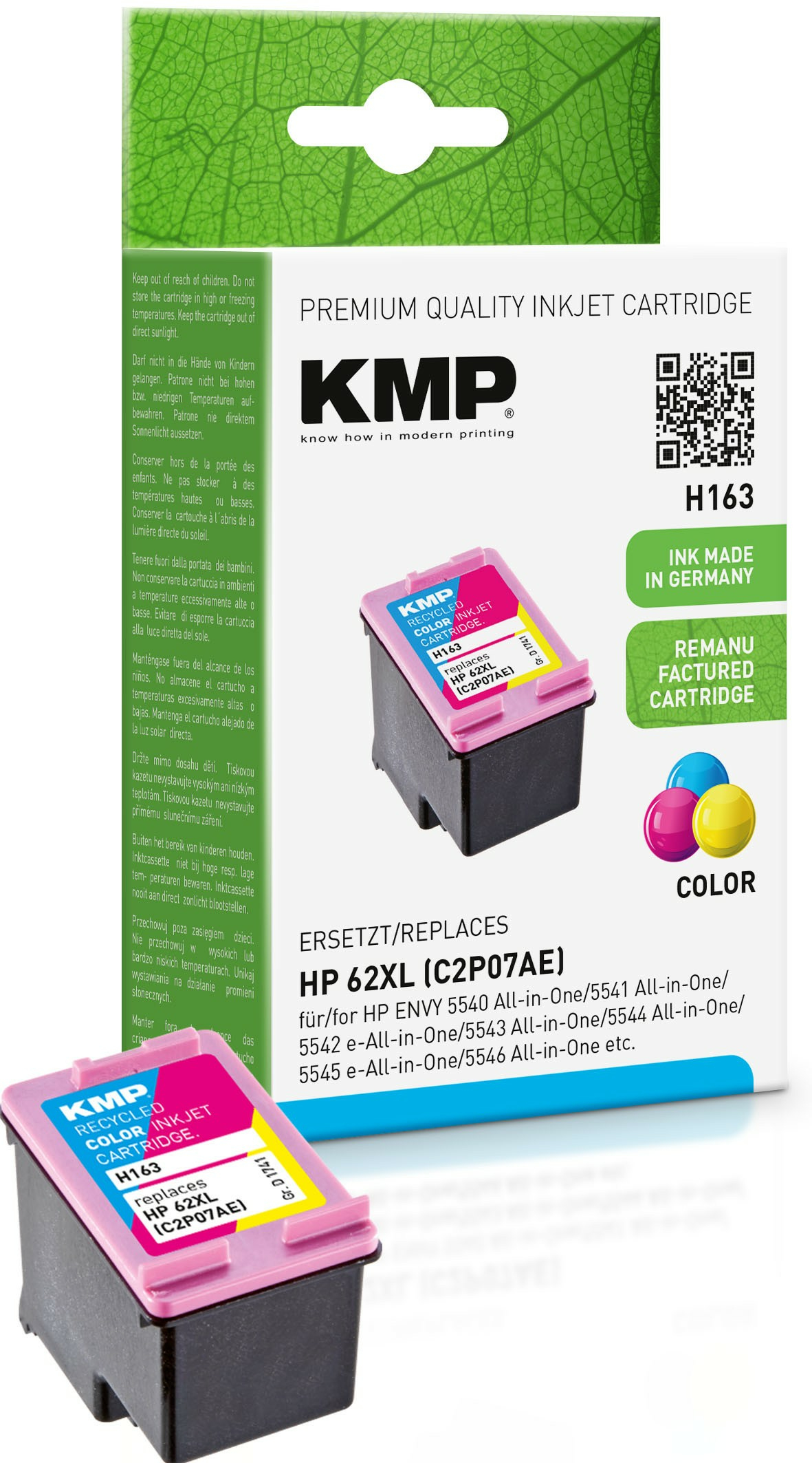 KMP H163 - 11.5 ml - Farbe (Cyan, Magenta, Gelb), Ansicht 3
