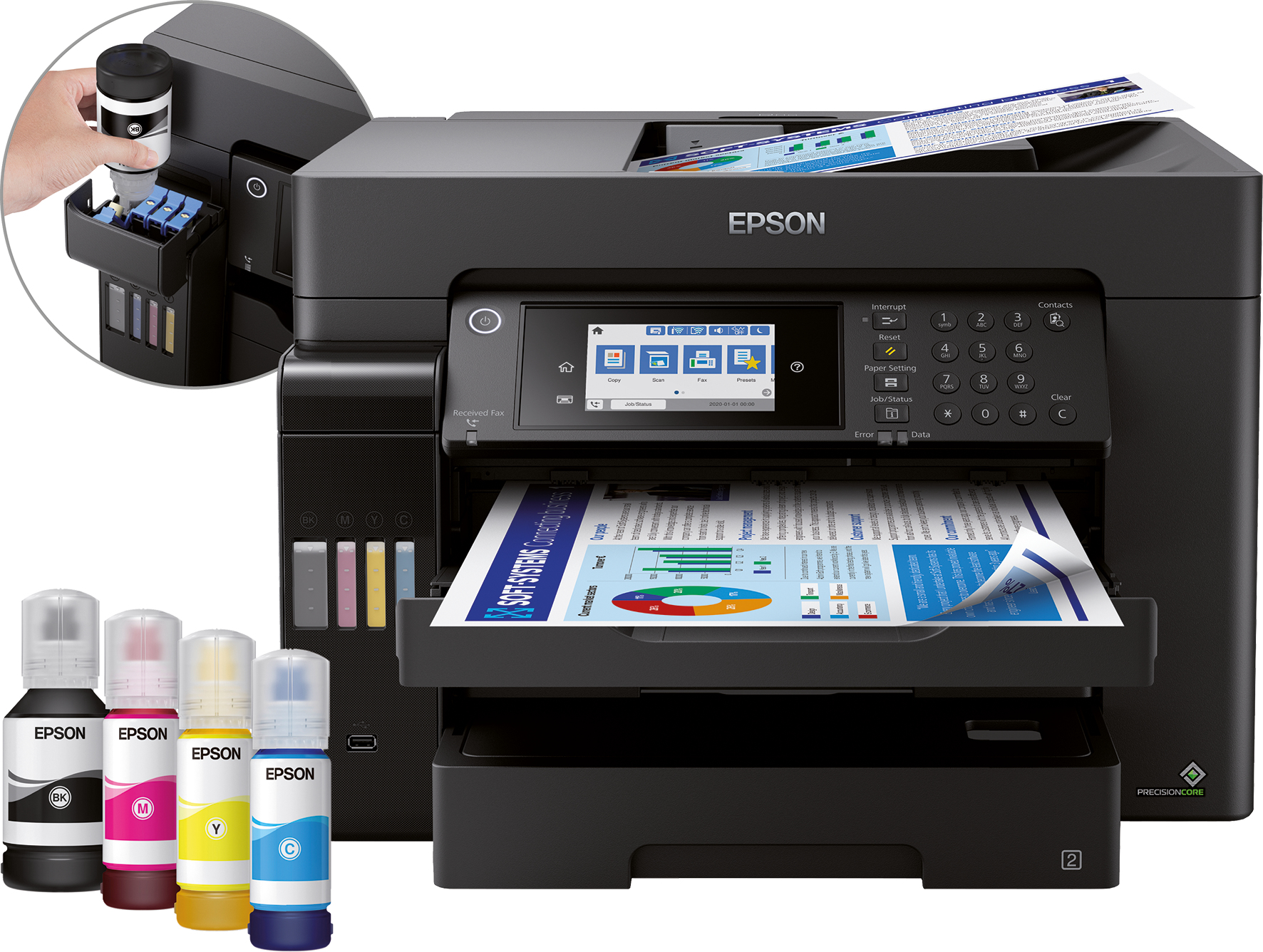 Epson EcoTank ET-16600 - Tintenstrahl - Farbdruck - 4800 x 2400 DPI - A3 - Direktdruck - Schwarz