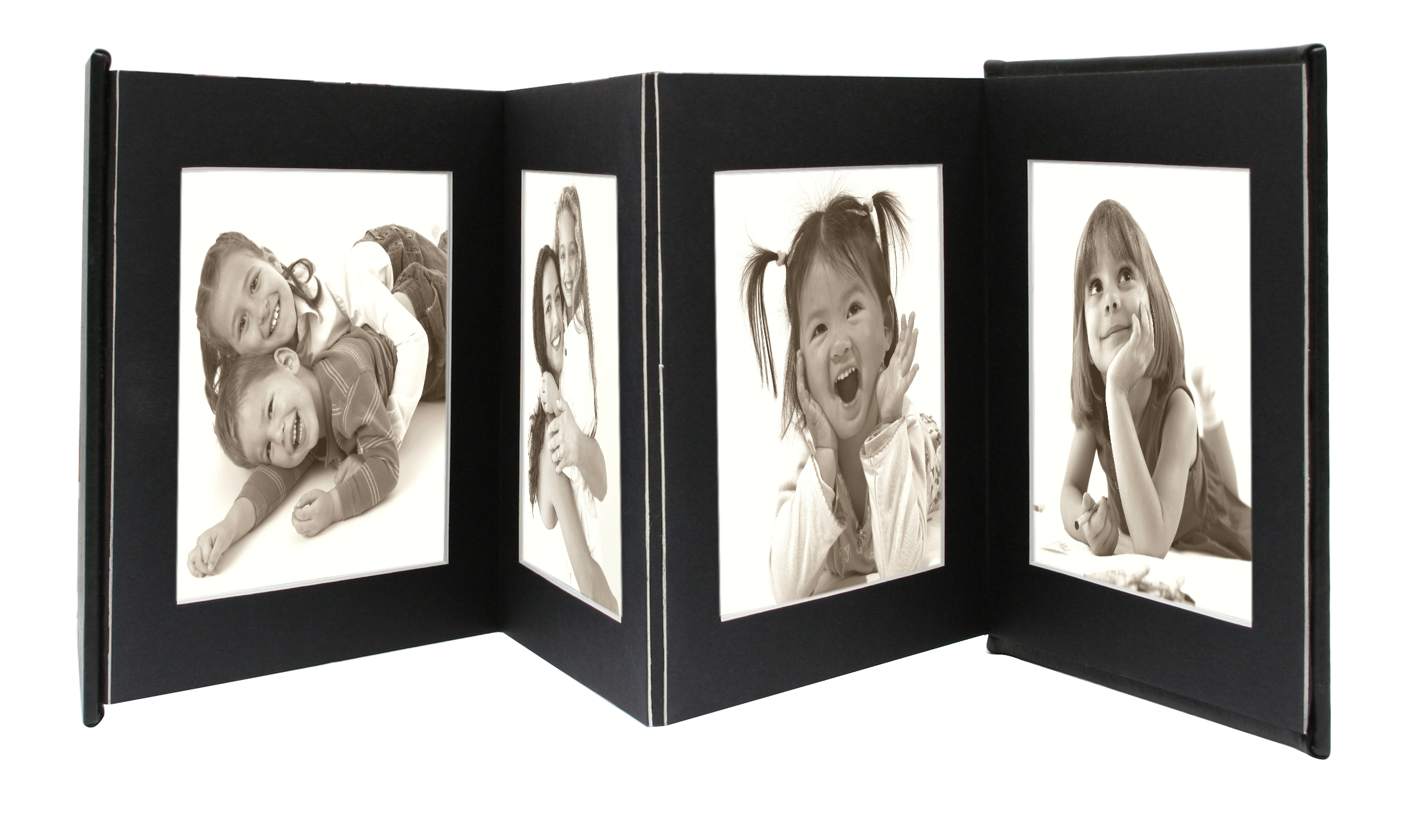 Deknudt Leporello black 8x15x20 faux leather 8 photos A66DC2 8PH