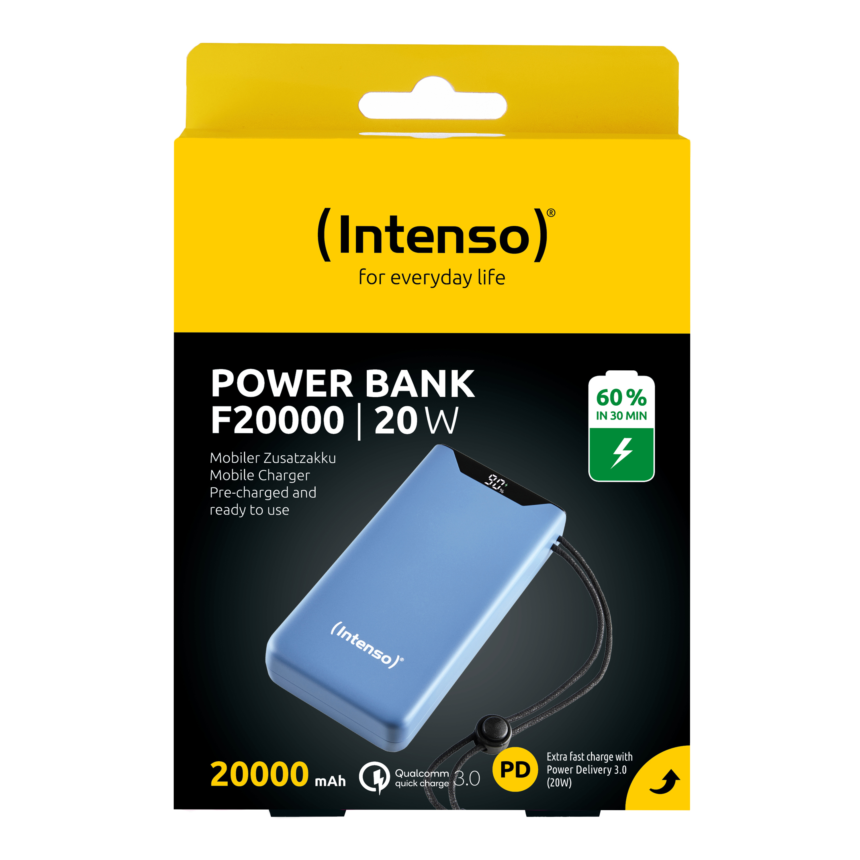 Intenso Power Bank F 20000 mAh Blau USB C/C - Akku, Ansicht 2