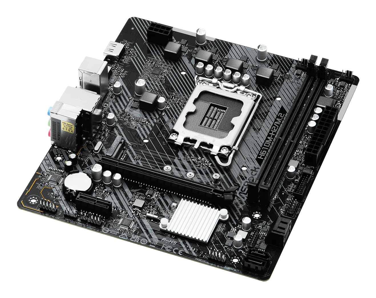 ASRock H610M-H2/M.2 - Motherboard - micro ATX - LGA1700-Sockel - H610 Chipsatz - USB 3.2 Gen 1 - Gigabit LAN, Ansicht 2
