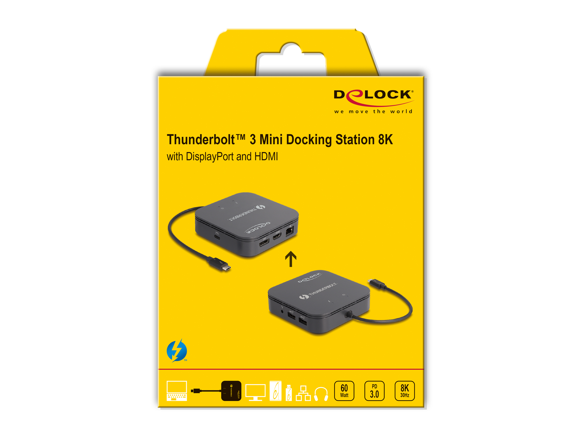 Delock Dockingstation - Thunderbolt 3 - HDMI, DP, Ansicht 4