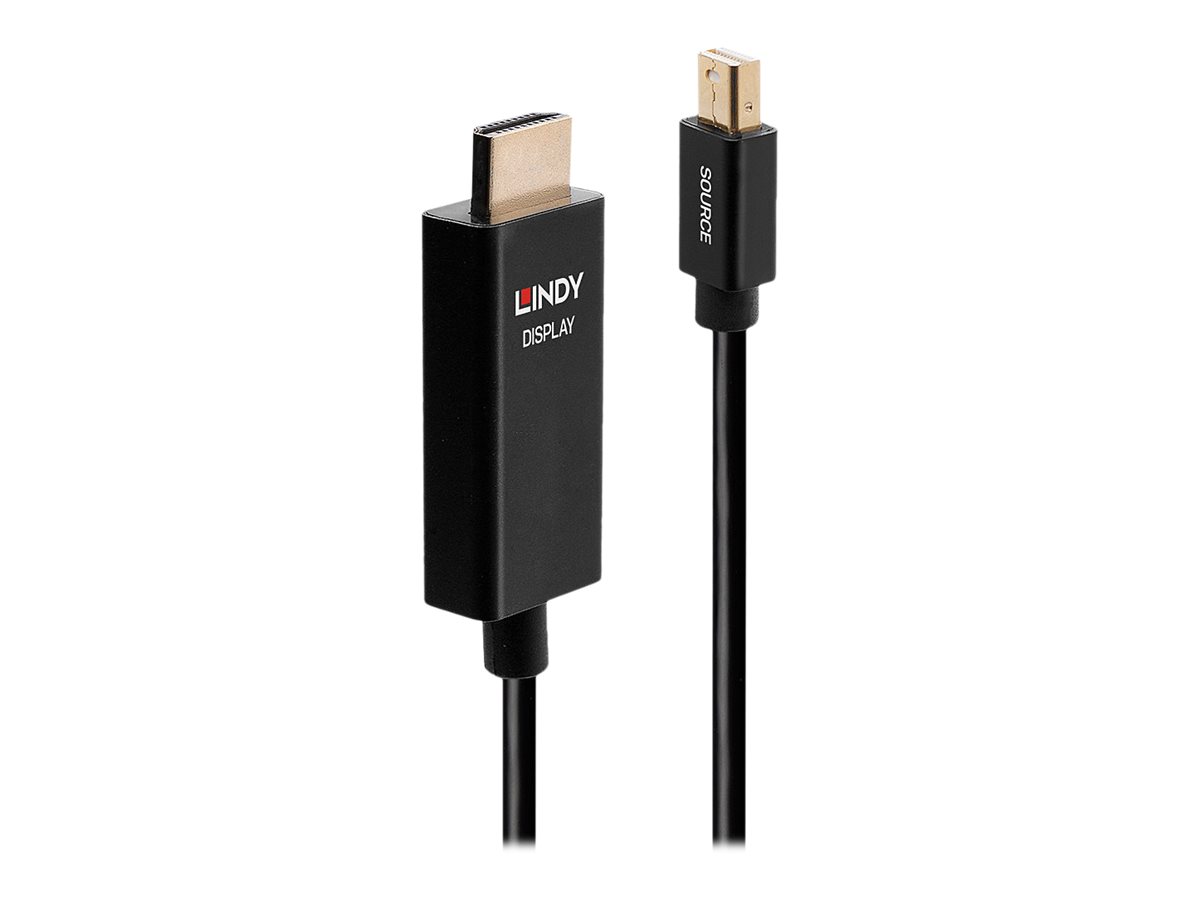 Lindy - Adapterkabel - Mini DisplayPort männlich zu HDMI männlich - 2 m - abgeschirmt - Schwarz