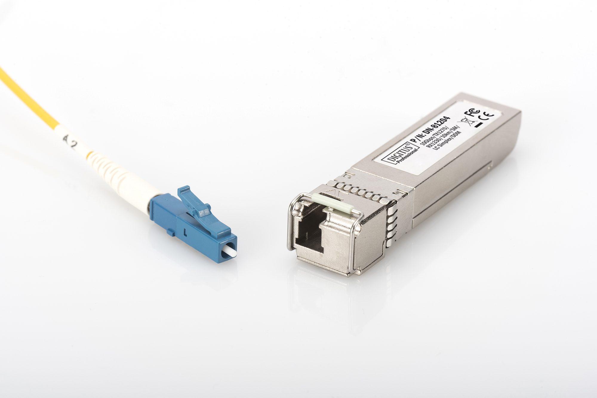 DIGITUS SFP+ 10 Gbps Bi-direktionales Modul, Singlemode, TX1270/RX1330, 10 km, Ansicht 3