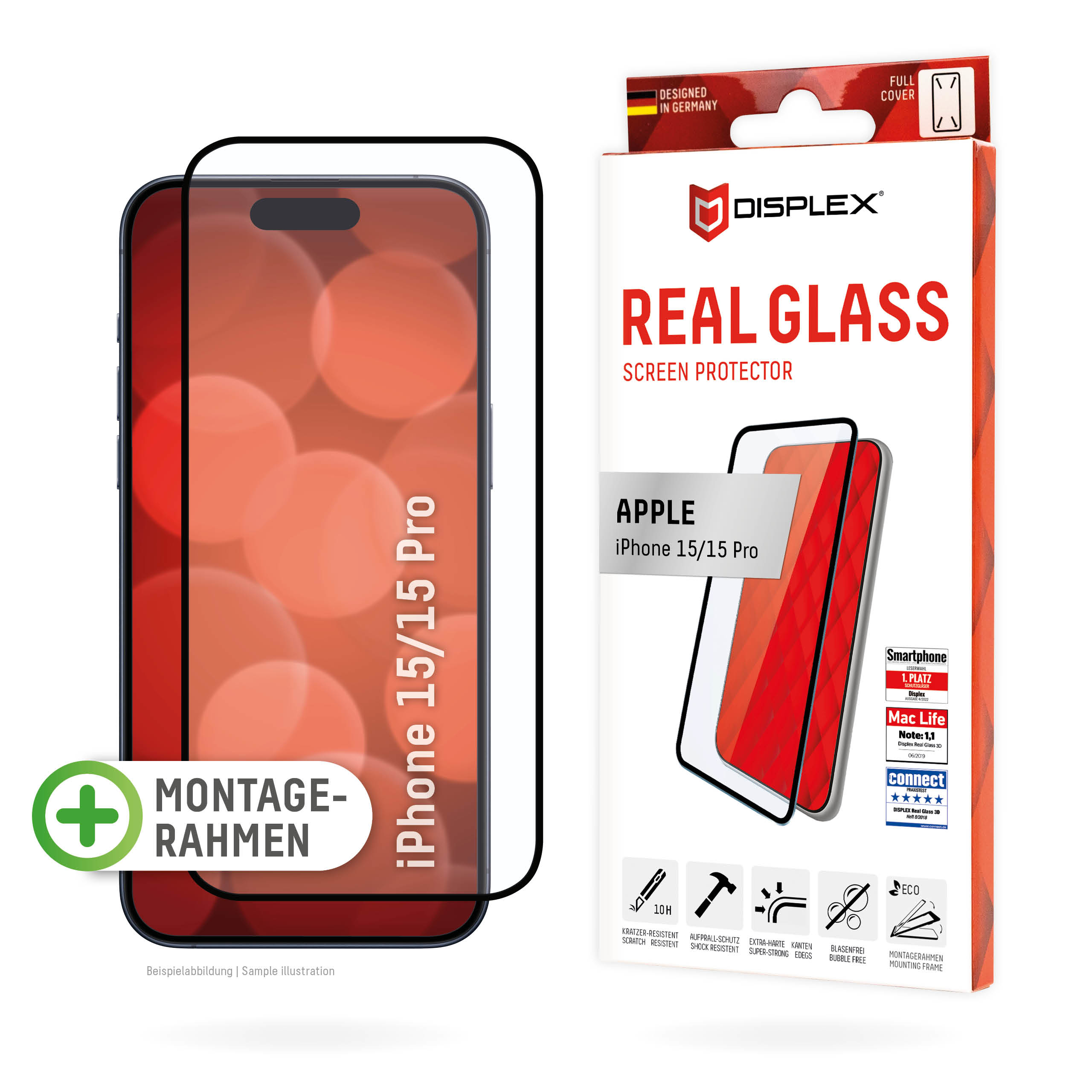 E.V.I. Real Glass FC iPhone 15/15 Pro, Ansicht 4
