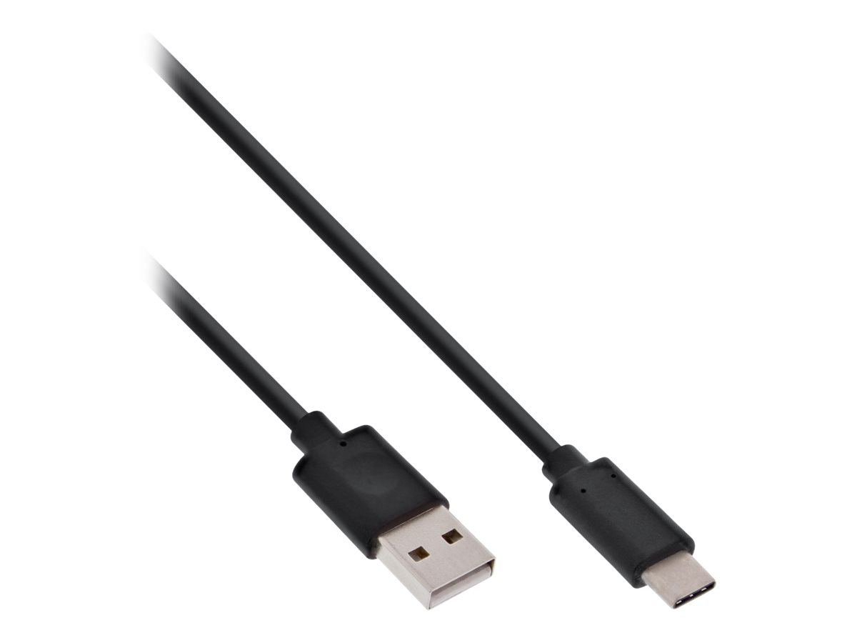 InLine USB 2.0 Kabel - USB-C Stecker an A Stecker - schwarz - 15m