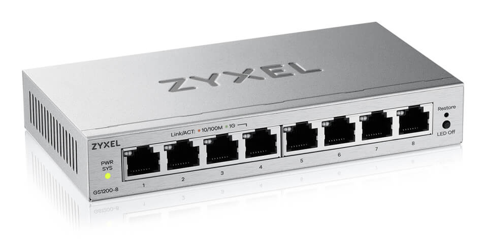 ZyXEL GS1200-8 v3 web smart managed - Switch - Switch - 1 Gbps, Ansicht 2