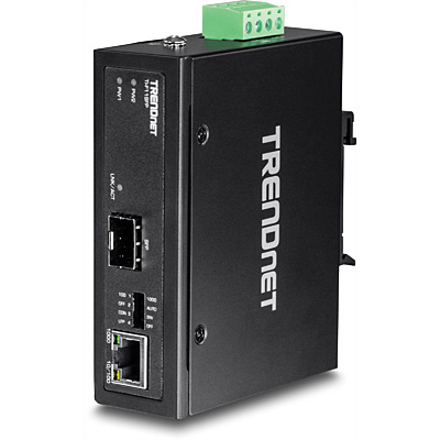 TRENDnet TI-F11SFP - Medienkonverter - GigE - 10Base-T, 100Base-TX, 1000Base-T - RJ-45 / SFP (mini-GBIC), Ansicht 2